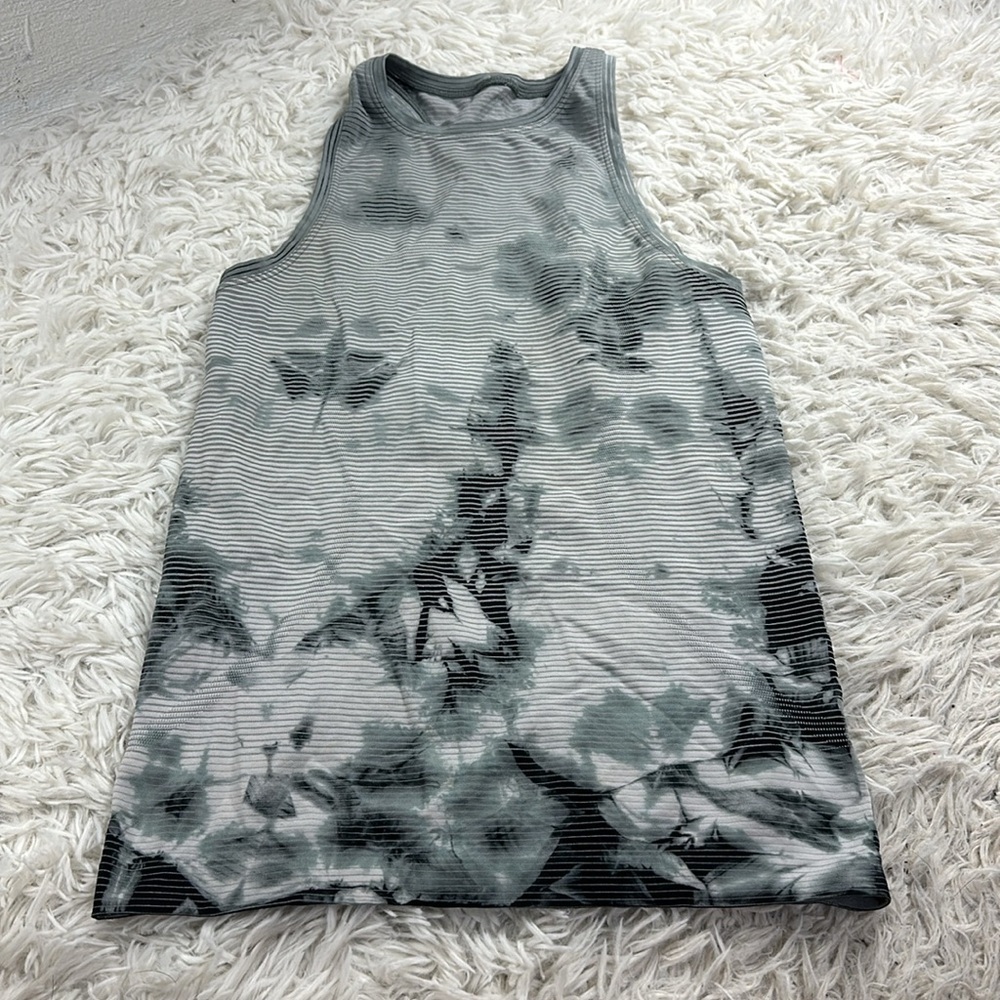 Lululemon Swiftly Tech Tank 2.0 *Wash Shibori Stripe Graphite Grey